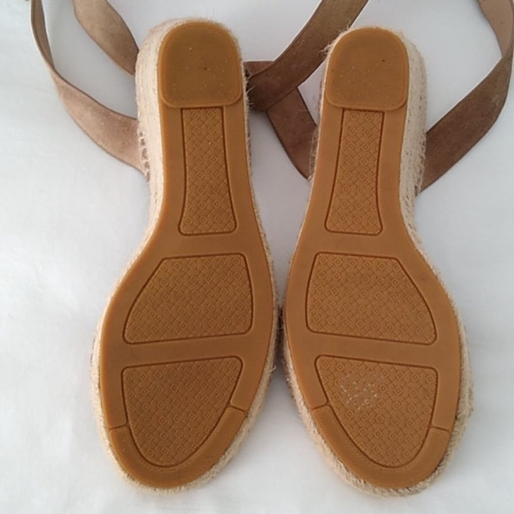 Tory Burch Bima Espadrille Sport Suede Wedge 7.5 - Picture 5 of 16